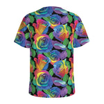 LGBT Pride Rainbow Roses Pattern Print Men's Sports T-Shirt