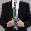LGBT Pride Rainbow Roses Pattern Print Necktie