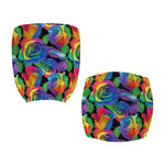 LGBT Pride Rainbow Roses Pattern Print Office Chair Cover