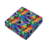 LGBT Pride Rainbow Roses Pattern Print Outdoor Seat Cushion Cover