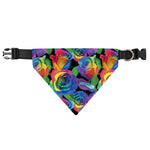 LGBT Pride Rainbow Roses Pattern Print Over The Collar Dog Bandana