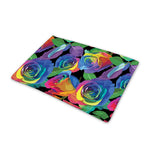 LGBT Pride Rainbow Roses Pattern Print Pet Cooling Mat Cover