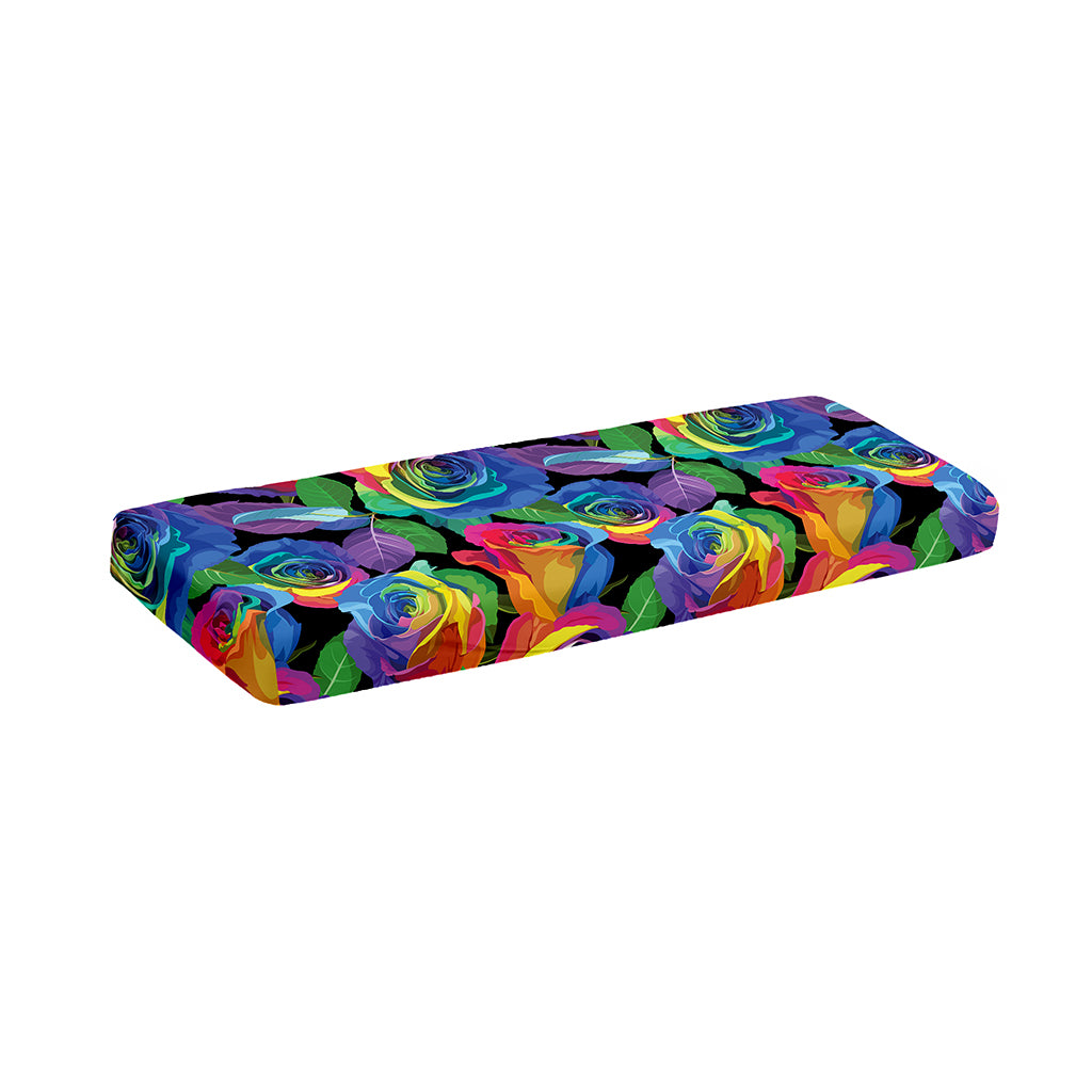 LGBT Pride Rainbow Roses Pattern Print Piano Keyboard Cover