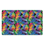 LGBT Pride Rainbow Roses Pattern Print Polyester Doormat