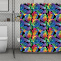 LGBT Pride Rainbow Roses Pattern Print Polyester Shower Curtain
