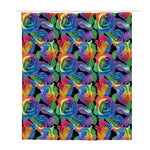 LGBT Pride Rainbow Roses Pattern Print Polyester Shower Curtain