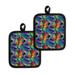 LGBT Pride Rainbow Roses Pattern Print Pot Holders