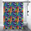 LGBT Pride Rainbow Roses Pattern Print Premium Shower Curtain