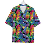 LGBT Pride Rainbow Roses Pattern Print Rayon Hawaiian Shirt