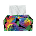 LGBT Pride Rainbow Roses Pattern Print Rectangle Tissue Box Cover