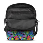 LGBT Pride Rainbow Roses Pattern Print Rectangular Crossbody Bag
