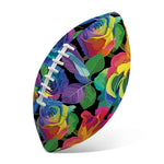 LGBT Pride Rainbow Roses Pattern Print Rugby Ball