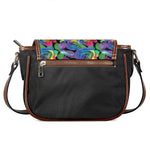 LGBT Pride Rainbow Roses Pattern Print Saddle Bag