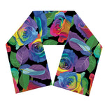 LGBT Pride Rainbow Roses Pattern Print Scarf