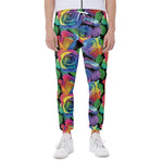 LGBT Pride Rainbow Roses Pattern Print Scuba Joggers