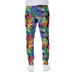 LGBT Pride Rainbow Roses Pattern Print Scuba Joggers