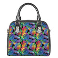 LGBT Pride Rainbow Roses Pattern Print Shoulder Handbag