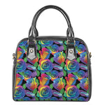 LGBT Pride Rainbow Roses Pattern Print Shoulder Handbag