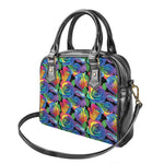 LGBT Pride Rainbow Roses Pattern Print Shoulder Handbag
