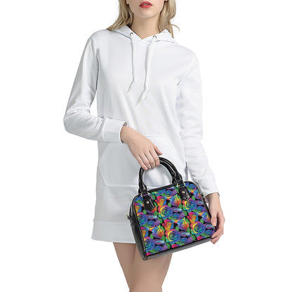 LGBT Pride Rainbow Roses Pattern Print Shoulder Handbag