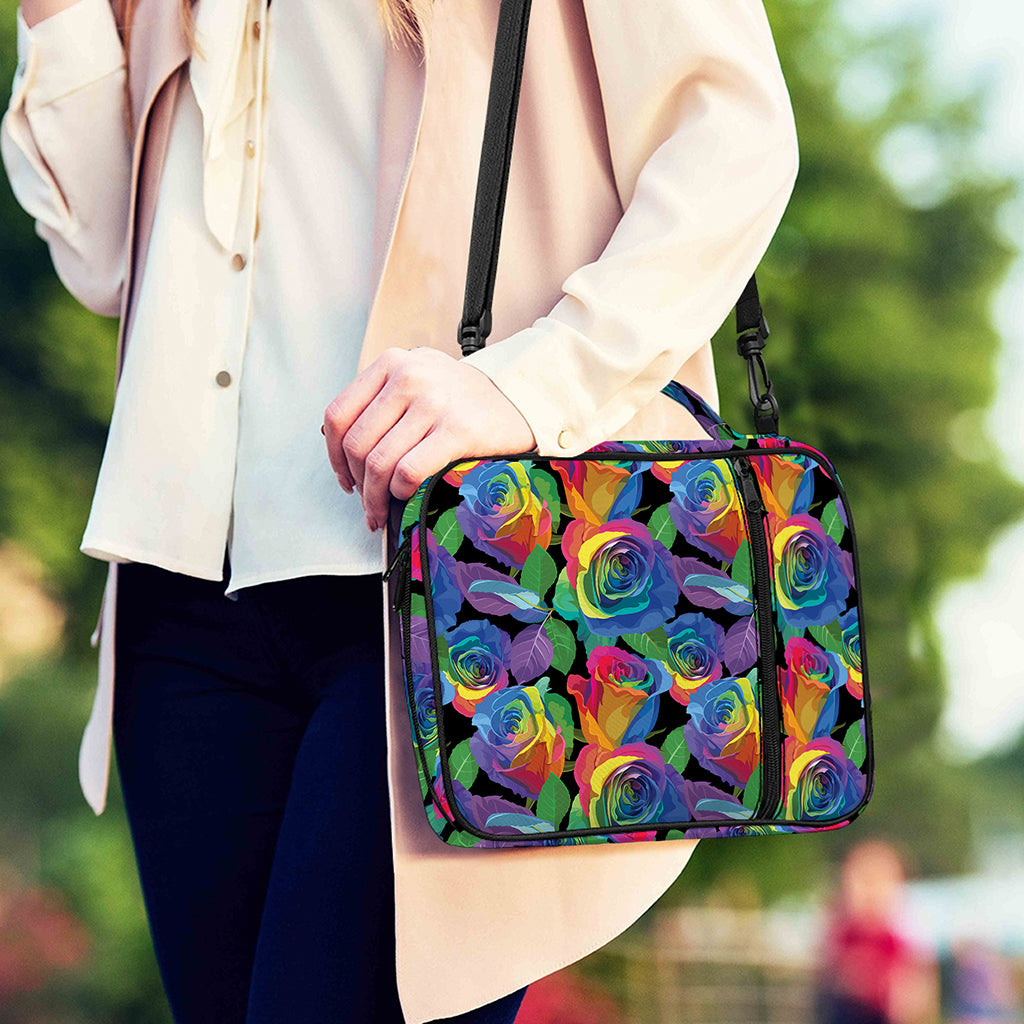 LGBT Pride Rainbow Roses Pattern Print Shoulder Strap Bible Bag