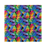 LGBT Pride Rainbow Roses Pattern Print Silk Bandana