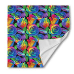 LGBT Pride Rainbow Roses Pattern Print Silk Bandana