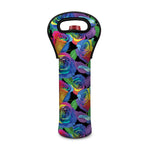 LGBT Pride Rainbow Roses Pattern Print Single Neoprene Wine Tote