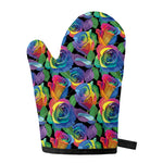 LGBT Pride Rainbow Roses Pattern Print Single Oven Mitt