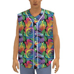 LGBT Pride Rainbow Roses Pattern Print Sleeveless Baseball Jersey