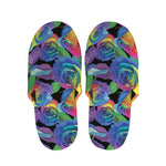 LGBT Pride Rainbow Roses Pattern Print Slippers