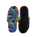 LGBT Pride Rainbow Roses Pattern Print Slippers