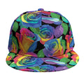 LGBT Pride Rainbow Roses Pattern Print Snapback Cap
