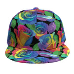LGBT Pride Rainbow Roses Pattern Print Snapback Cap