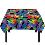 LGBT Pride Rainbow Roses Pattern Print Tablecloth