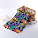 LGBT Pride Rainbow Roses Pattern Print Towel
