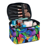 LGBT Pride Rainbow Roses Pattern Print Travel Makeup Bag