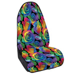 LGBT Pride Rainbow Roses Pattern Print Waterproof Car Seat Cover