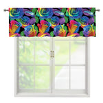 LGBT Pride Rainbow Roses Pattern Print Window Valance
