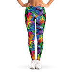 LGBT Pride Rainbow Roses Pattern Print Women's Leggings