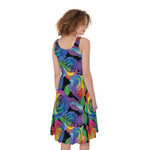 LGBT Pride Rainbow Roses Pattern Print Women's Sleeveless Dress