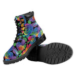 LGBT Pride Rainbow Roses Pattern Print Work Boots