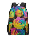 LGBT Pride Rainbow Roses Print 17 Inch Backpack