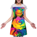 LGBT Pride Rainbow Roses Print Adjustable Apron