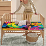 LGBT Pride Rainbow Roses Print Baby Crib Sheet