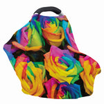 LGBT Pride Rainbow Roses Print Baby Seat Cover