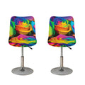 LGBT Pride Rainbow Roses Print Bar Stool Covers