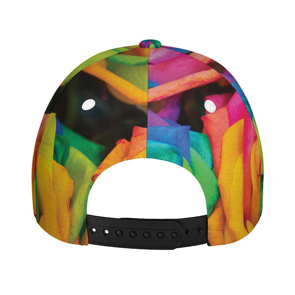 LGBT Pride Rainbow Roses Print Baseball Cap