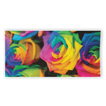 LGBT Pride Rainbow Roses Print Beach Towel