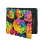 LGBT Pride Rainbow Roses Print Bifold Wallet
